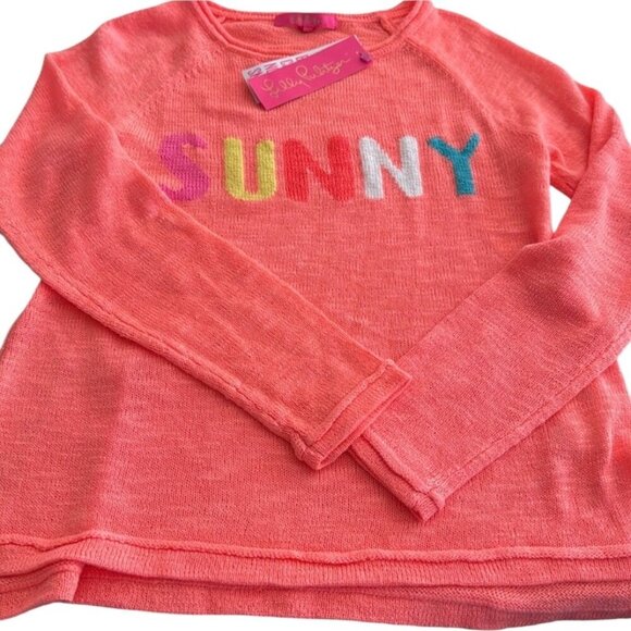Lily Pulitzer Danette Sunny Sweater Medium Designer Preppy Coastal - Picture 2 of 4